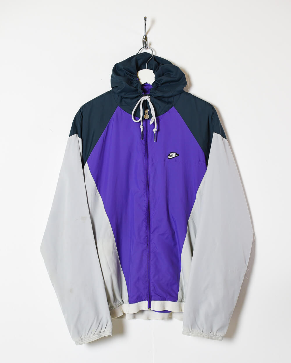 Purple Nike Hooded Windbreaker Jacket - Large