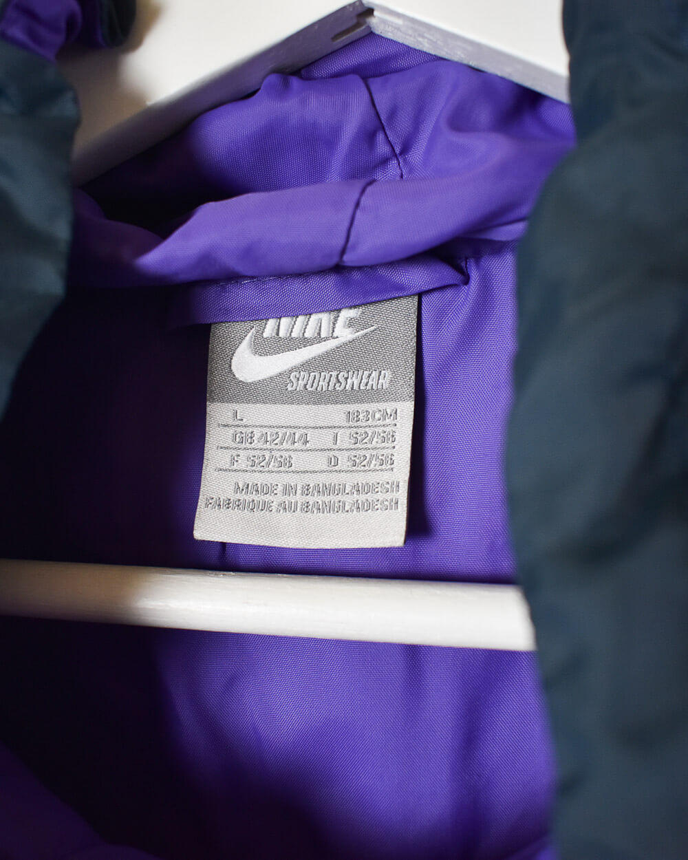 Purple Nike Hooded Windbreaker Jacket - Large