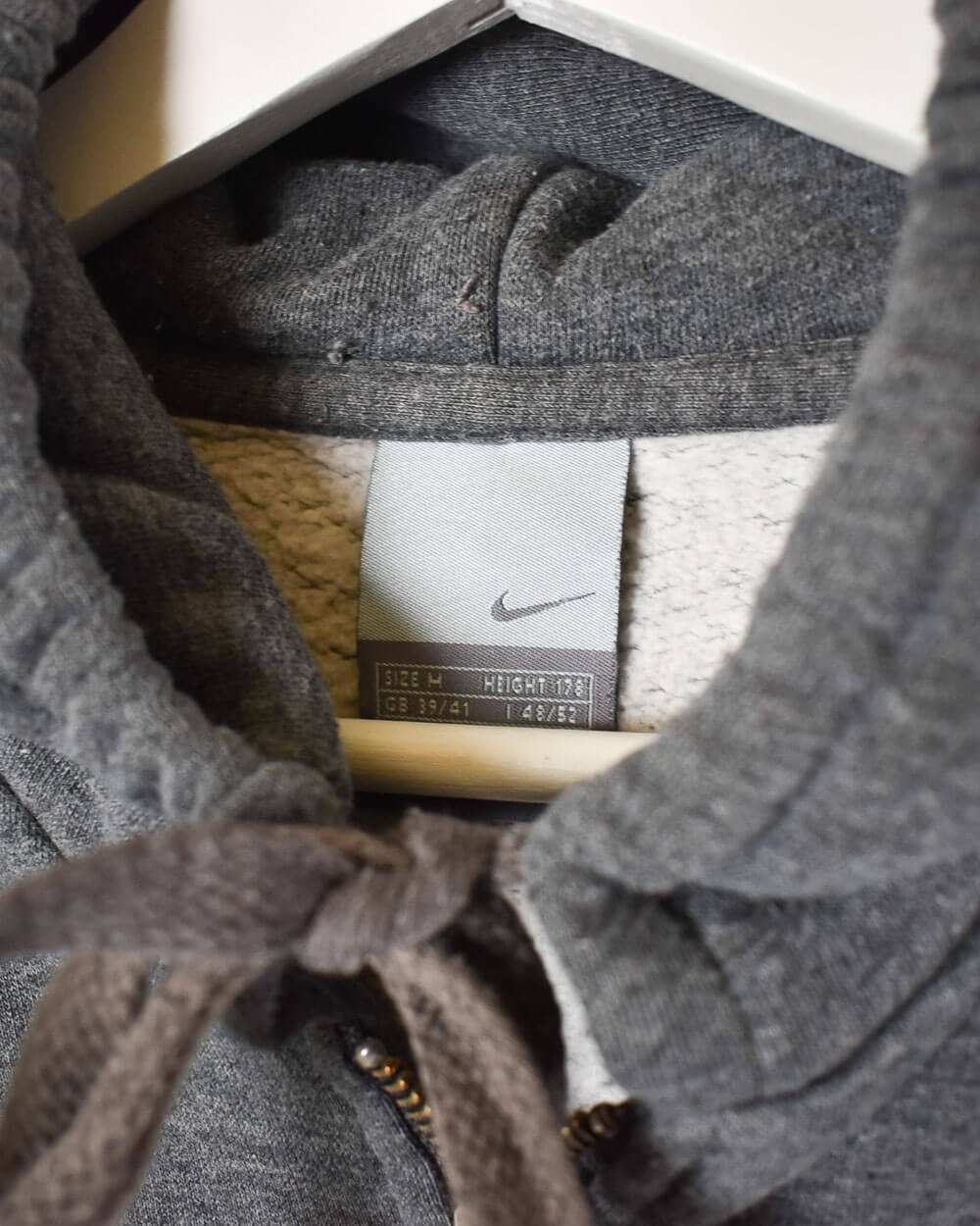 Grey Nike Zip-Through Sleeveless Hoodie - Medium