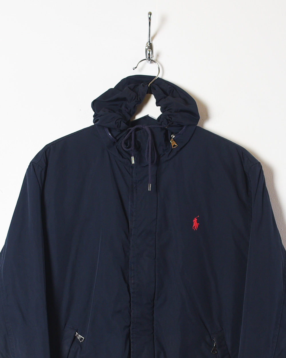 Navy Polo Ralph Lauren Hooded Fleece Lined Jacket - Small