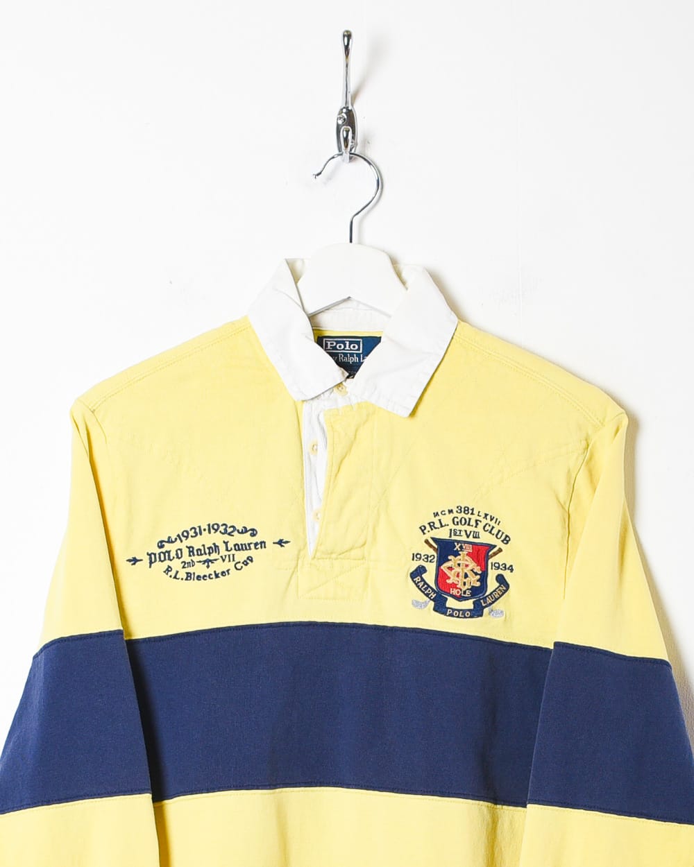 Yellow Polo Ralph Lauren Rugby Shirt - Small