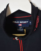 Black Ralph Lauren Polo Sport 1/4 Zip Tracksuit Top - Medium