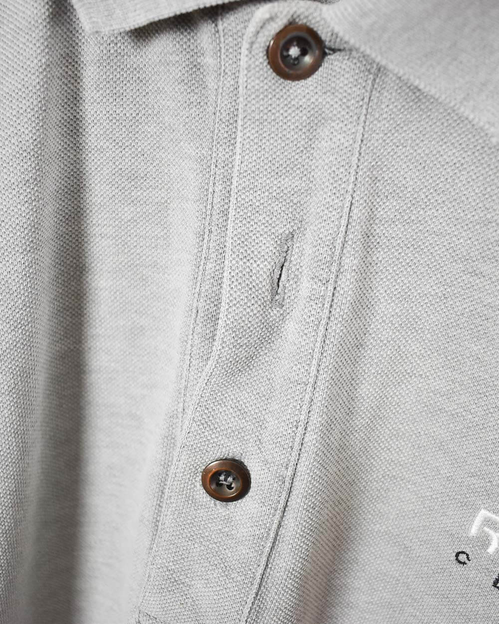 Stone Reebok Classic Long Sleeved Polo Shirt - X-Large