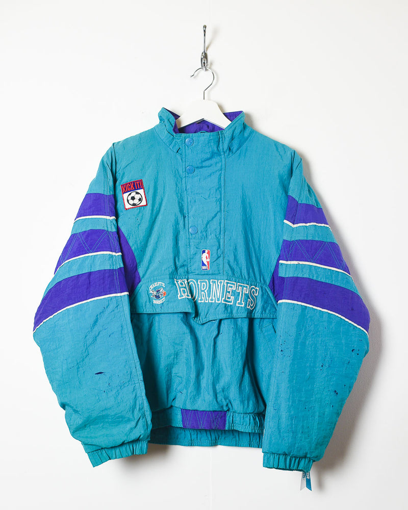 Vintage 90s Charlotte Hornets Messenger Bag Purple/Teal NBA
