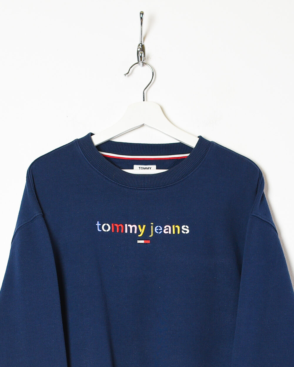 Navy Tommy Jeans Women's Oversized Sweatshirt - Large