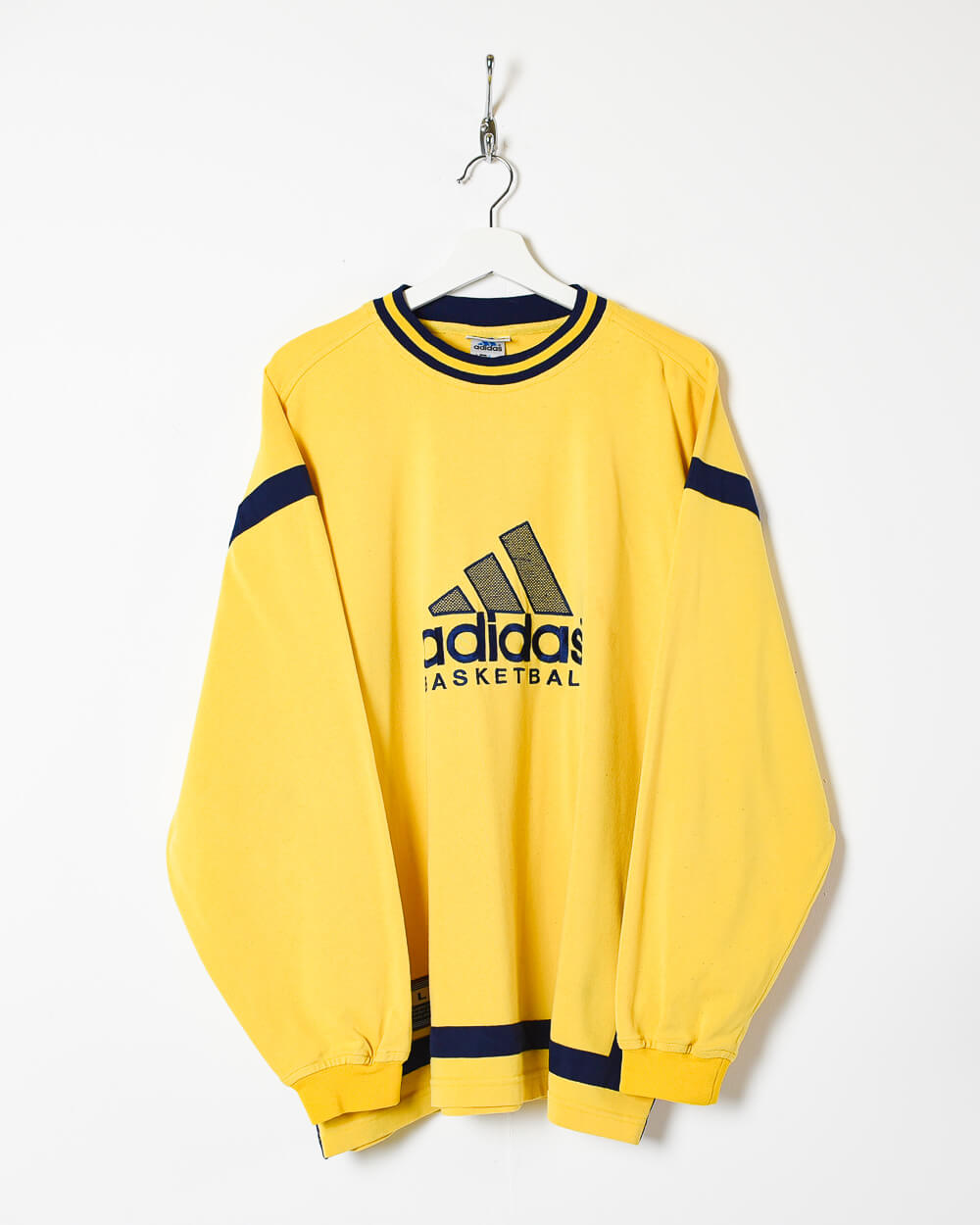 Yellow Adidas Basketball Sweatshirt - X-Large