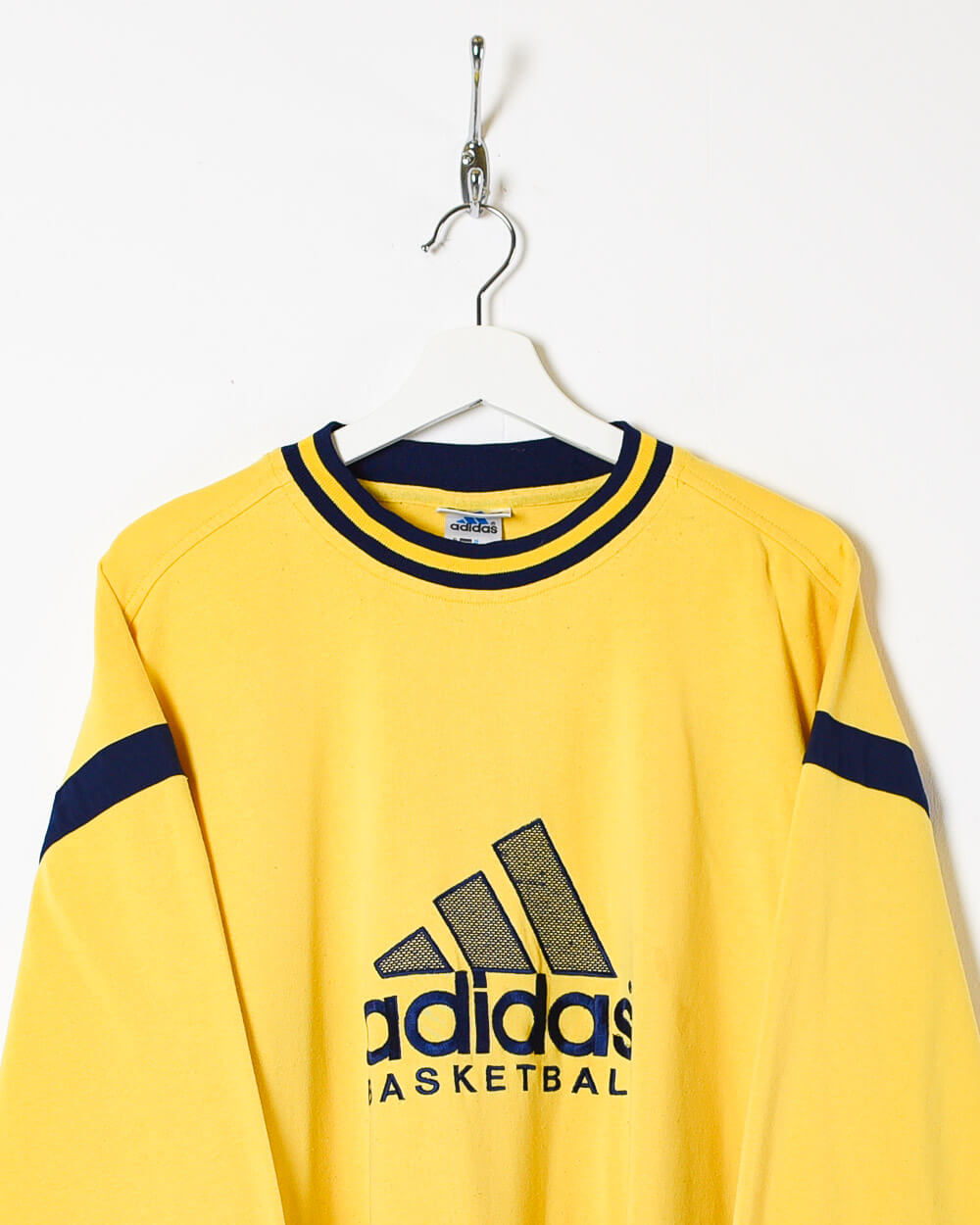 Yellow Adidas Basketball Sweatshirt - X-Large