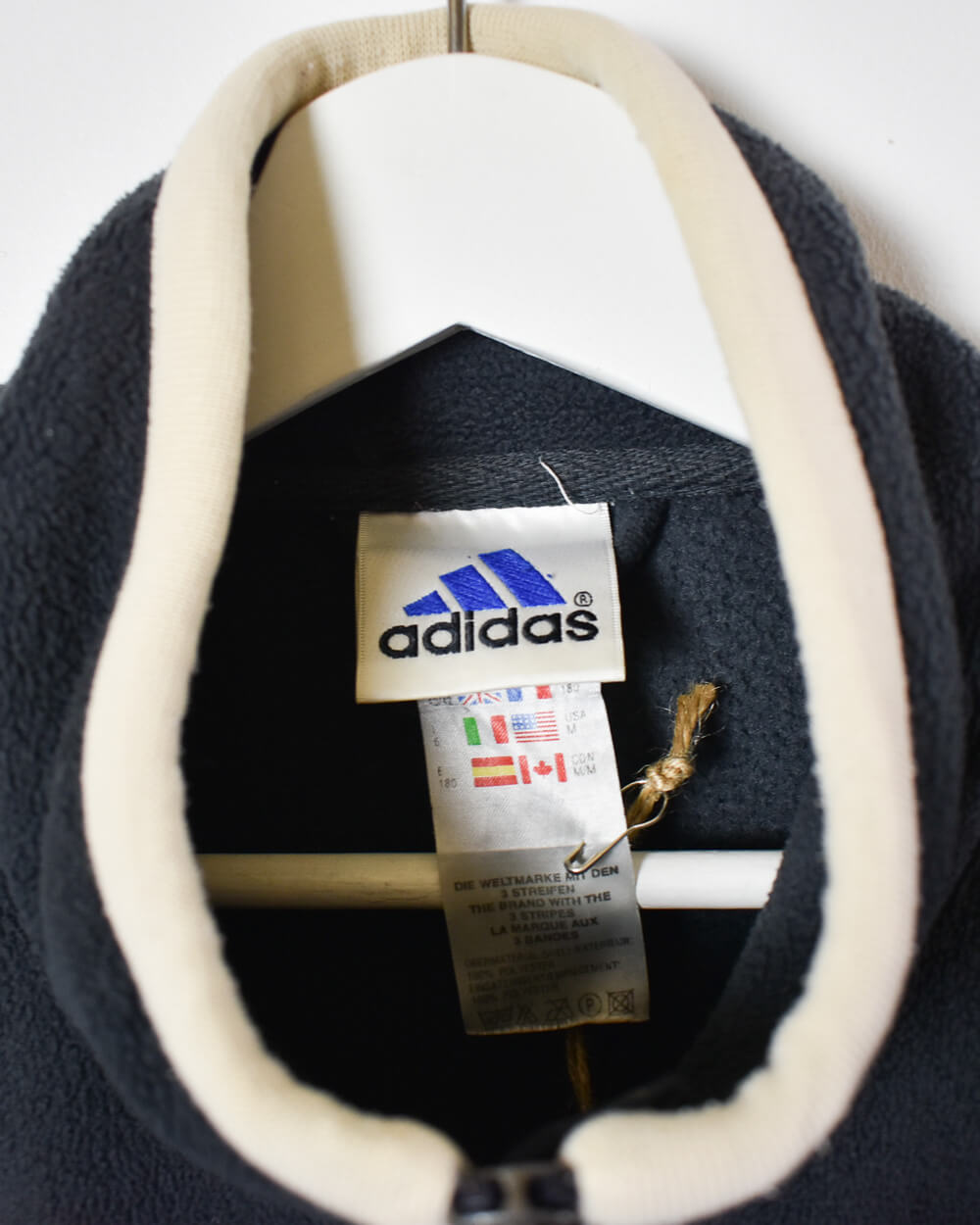 Grey Adidas Zip-Through Fleece - Large