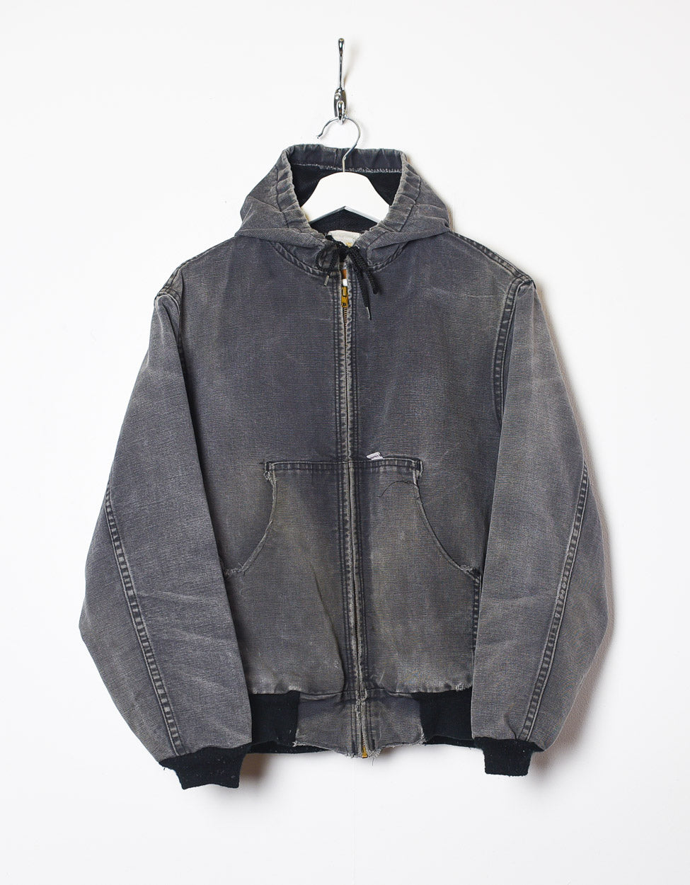 Grey Carhartt Workwear Hooded Detroit Jacket - Small