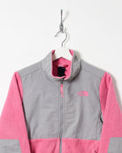 Pink The North Face Women's Colour Block Zip-Through Fleece - Medium