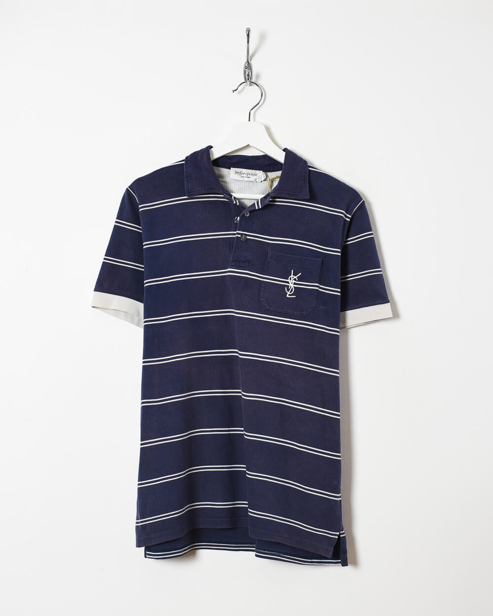 Navy Yves Saint Laurent Polo Shirt - Small