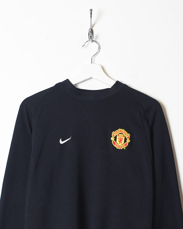 Black Nike Manchester United Long Sleeved T-Shirt - Medium