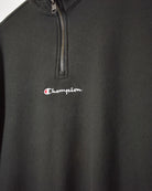 Black Champion 1/4 Zip Sweatshirt - X-Small