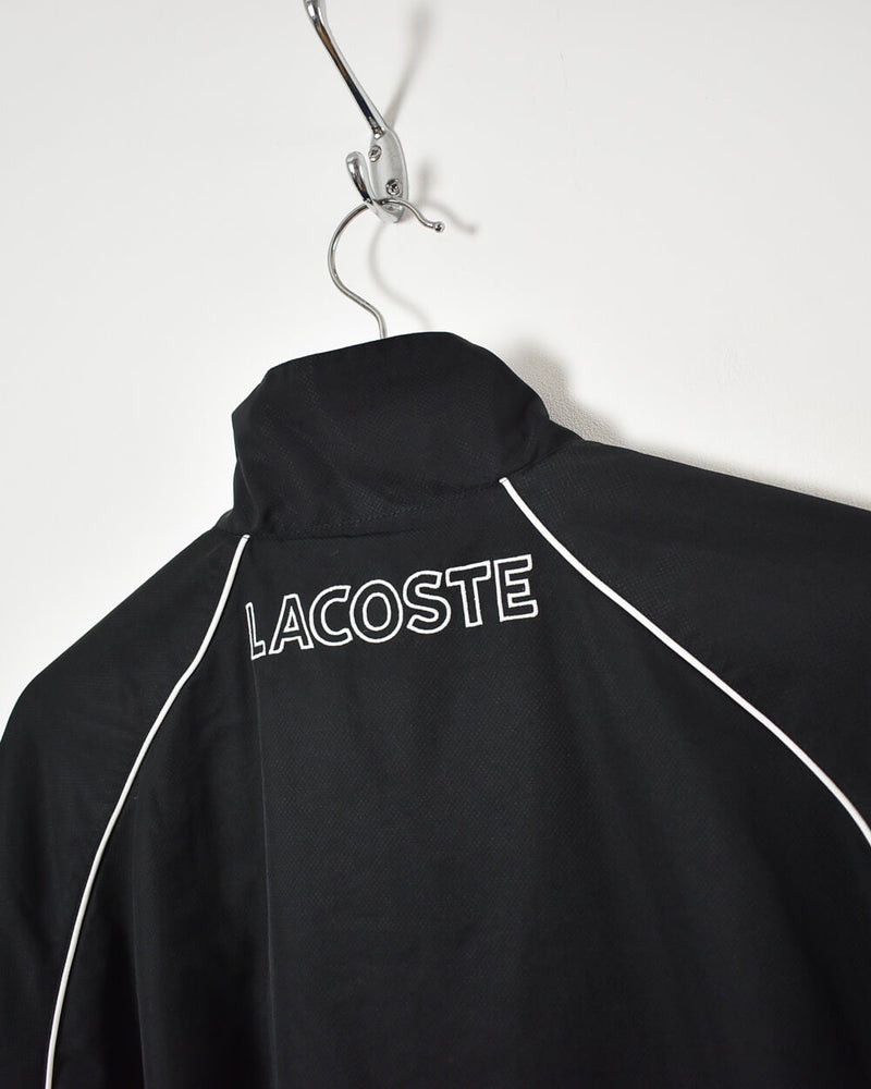 Vintage 00s Polyester Black Lacoste Windbreaker Jacket - Domno Vintage
