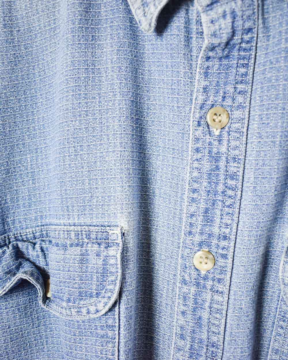 Blue Dickies Textured Denim Shirt - Medium