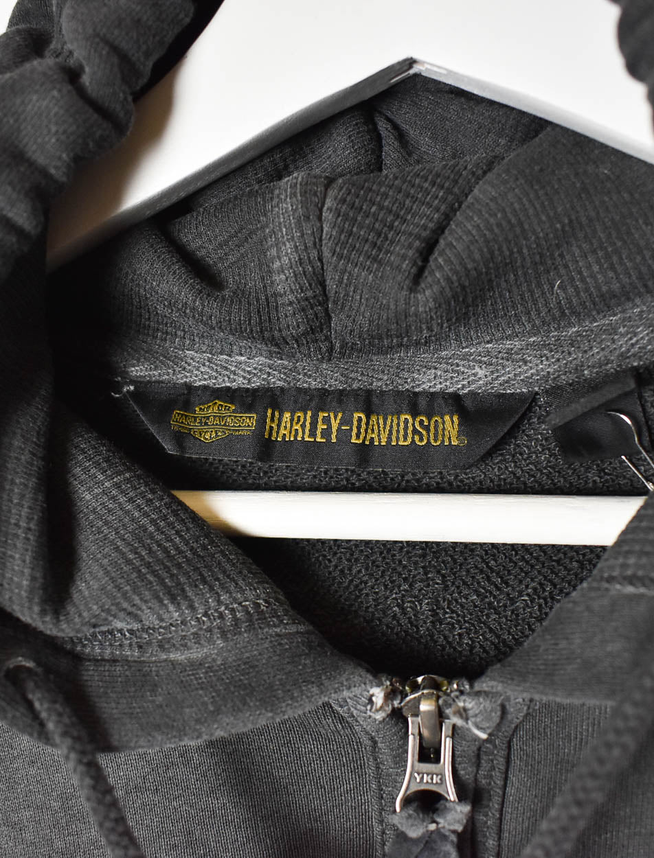 Grey Harley Davidson Zip-Through Hoodie - Medium