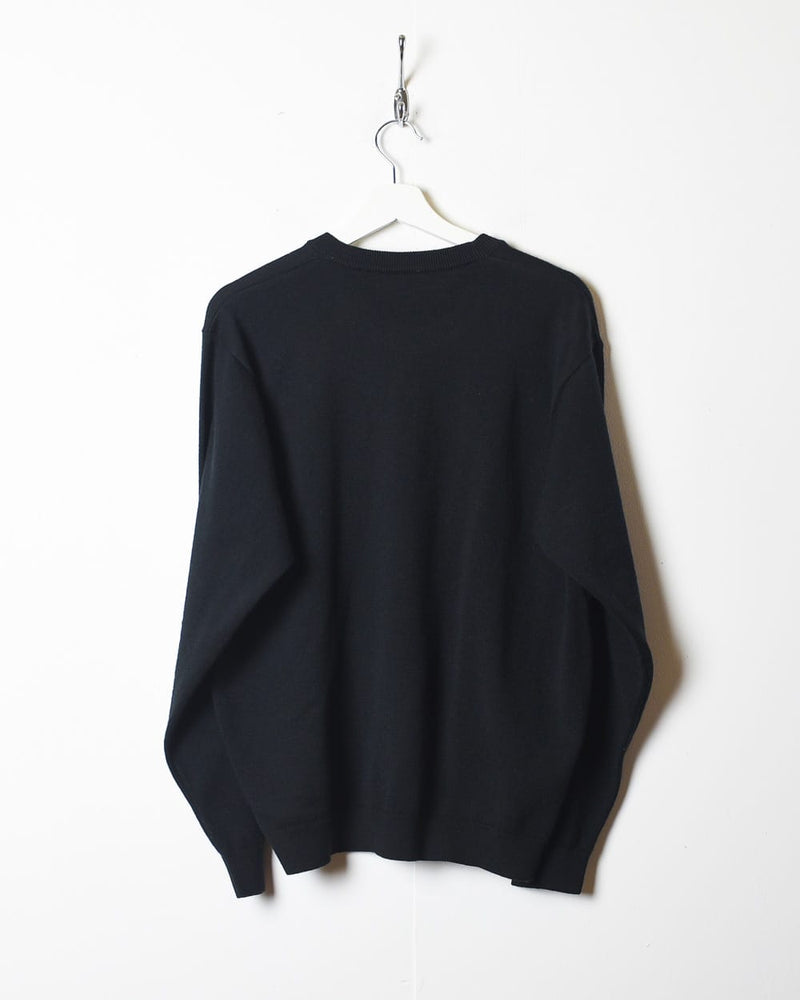 Black Lacoste Knitted Sweatshirt - Medium