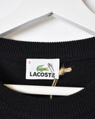 Black Lacoste Knitted Sweatshirt - Medium