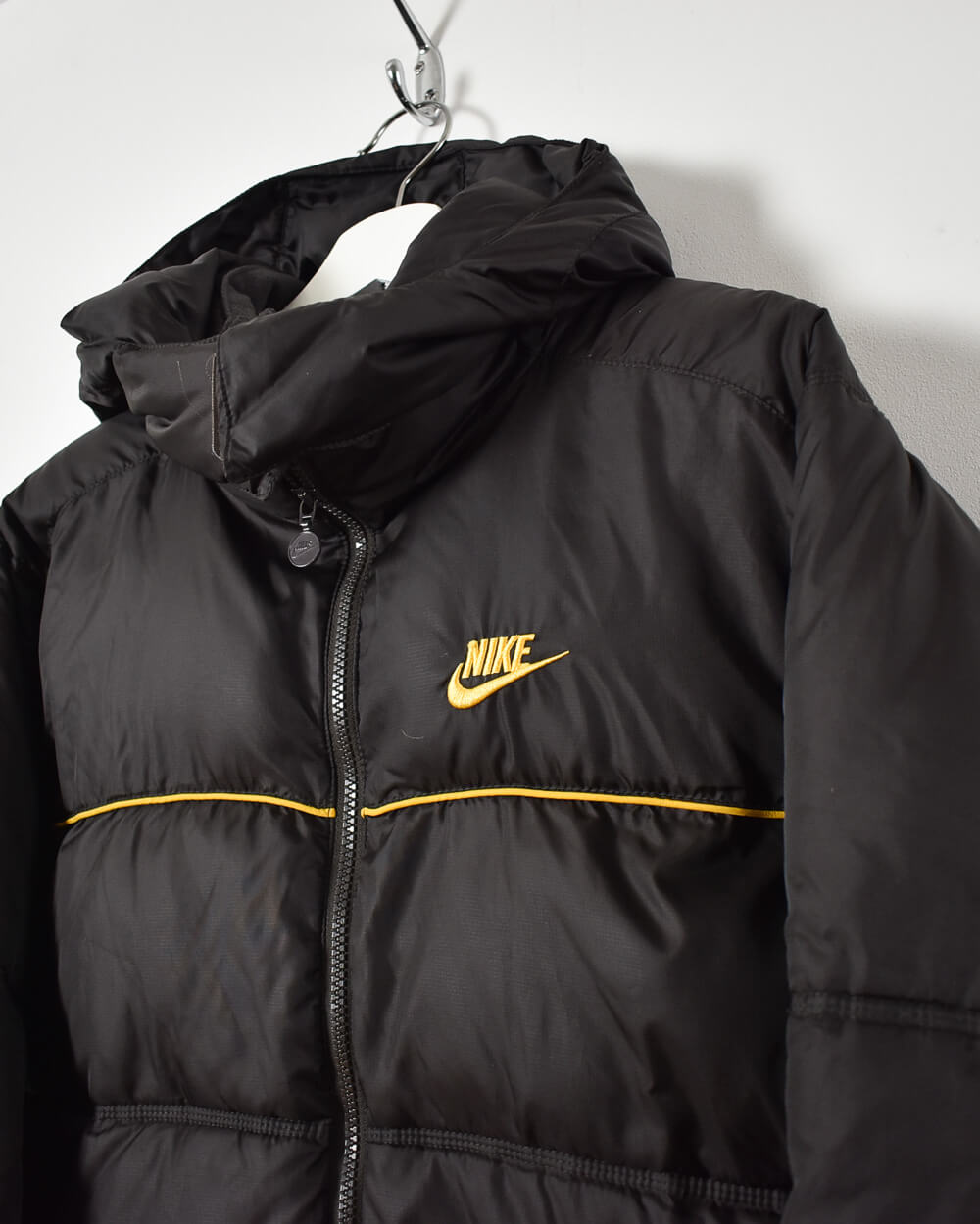 Black Nike Hooded Puffer Jacket - X-Small
