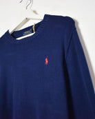 Navy Polo Ralph Lauren Knitted Sweatshirt - Small