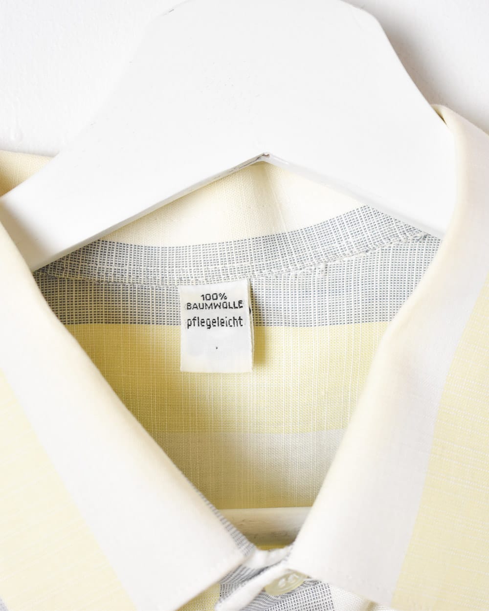 Yellow Striped Short Sleeved Shirt - Medium