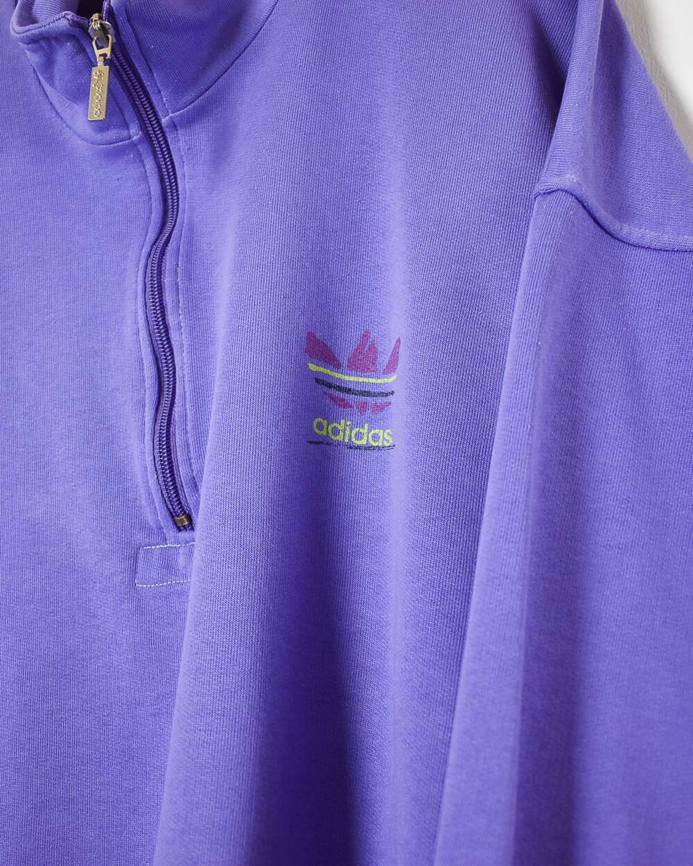 Purple Adidas 1/4 Zip Sweatshirt - Medium