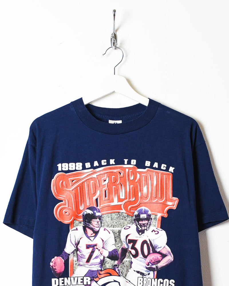 Vintage 90s Navy Denver Broncos Back To Back Superbowl Champions