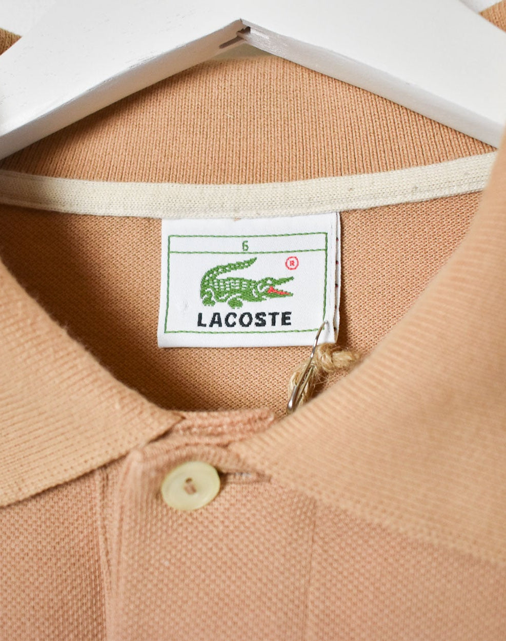 Neutral Lacoste Long Sleeved Polo Shirt - Large