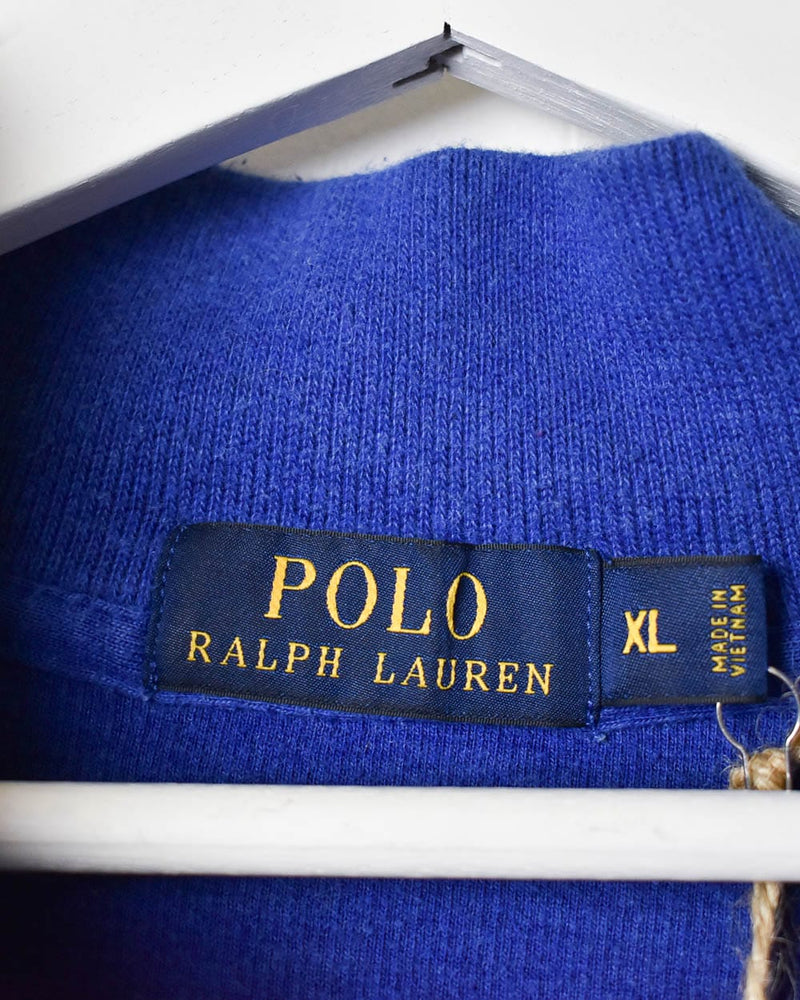 Blue Polo Ralph Lauren 1/4 Zipped Sweatshirt - X-Large