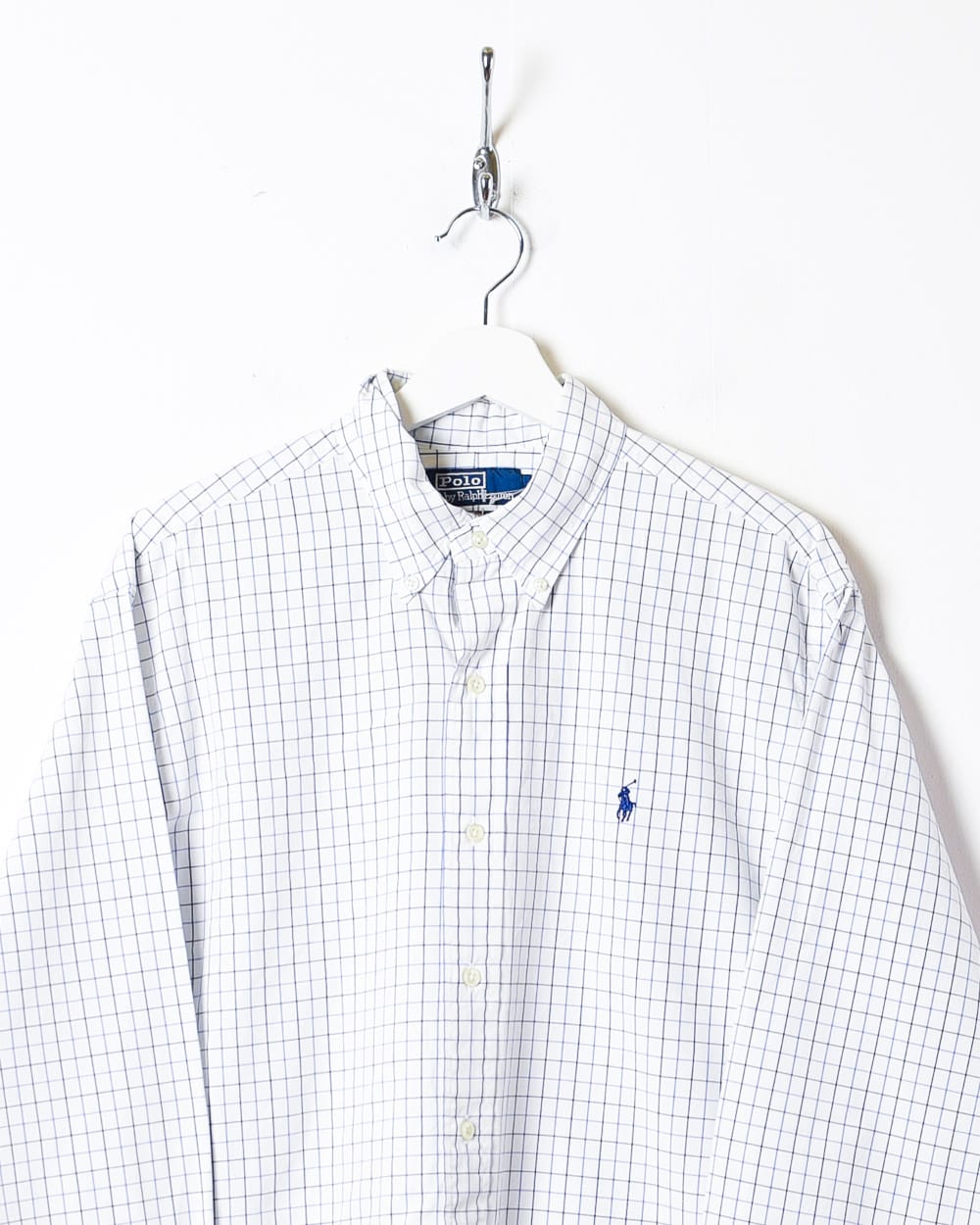 White Polo Ralph Lauren Checked Shirt - Large