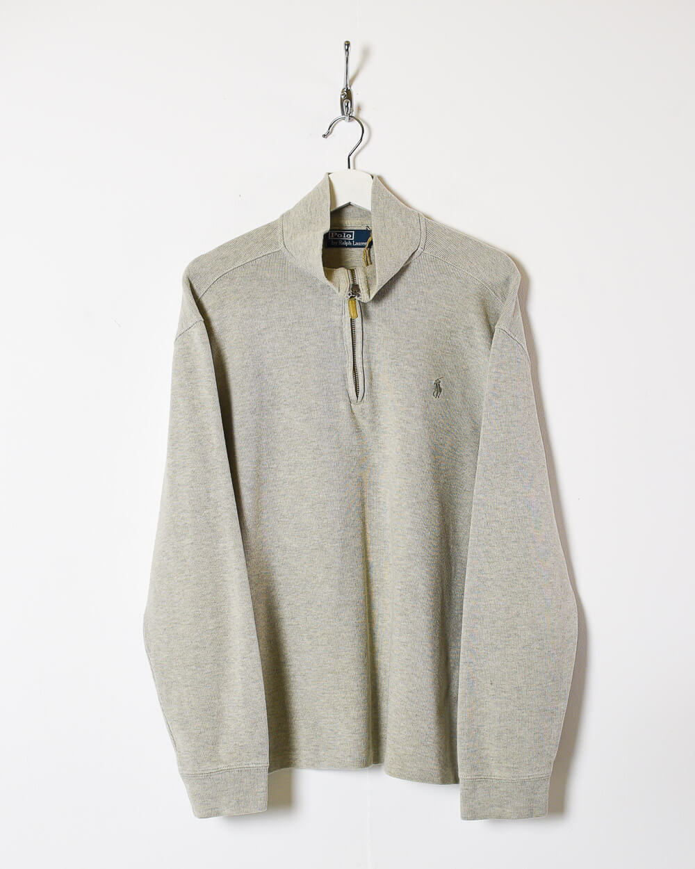 Stone Ralph Lauren 1/4 Zip Sweatshirt - Large