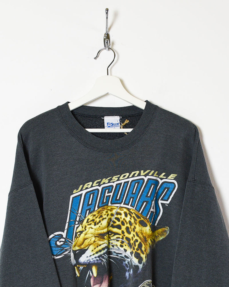 Vintage 90s Cotton Mix Grey Salem Jacksonville Jaguars Sweatshirt