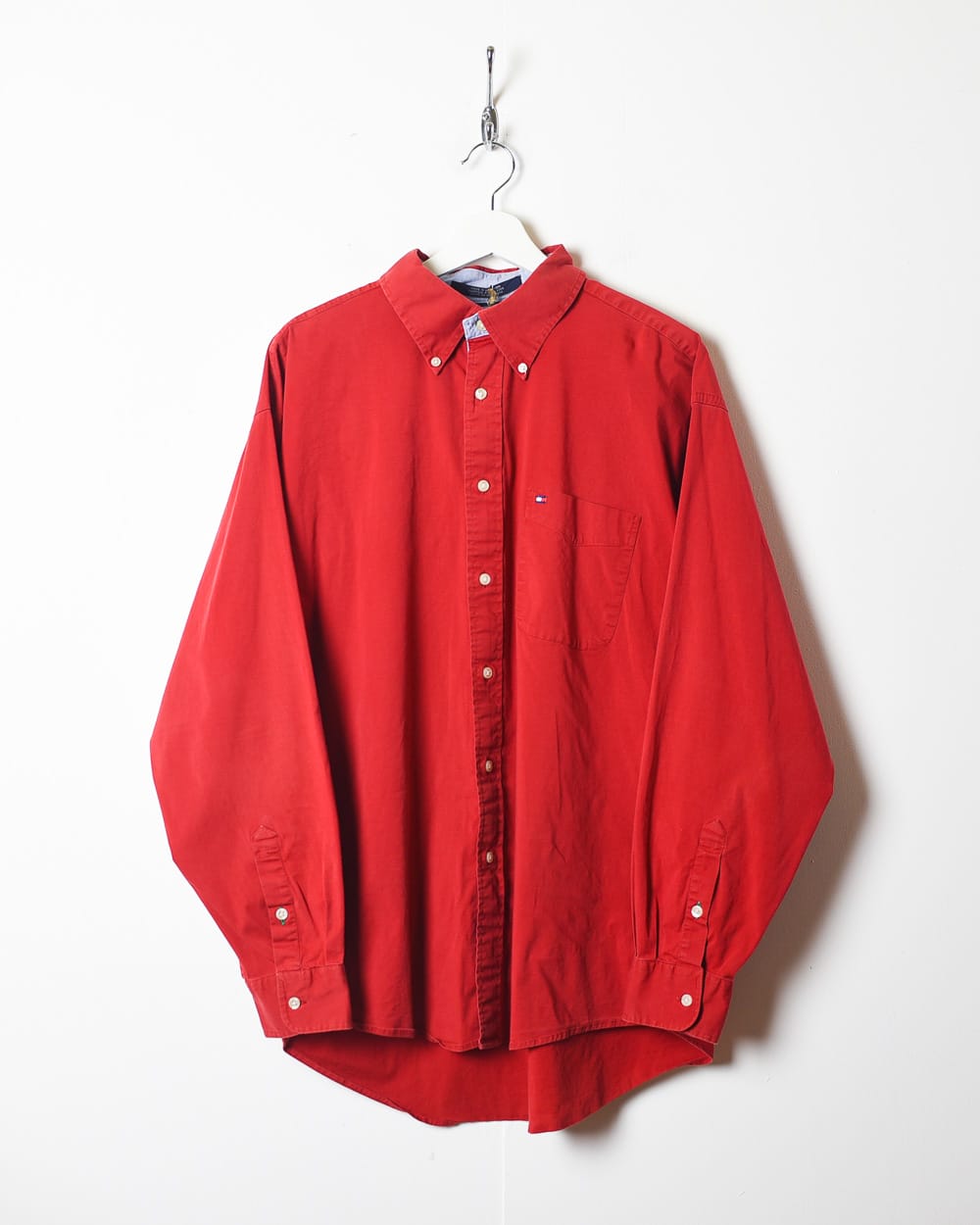 Red Tommy Hilfiger Shirt - X-Large