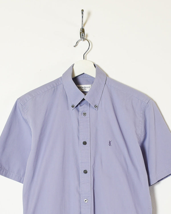 Purple Yves Saint Laurent Short Sleeved Shirt - Small