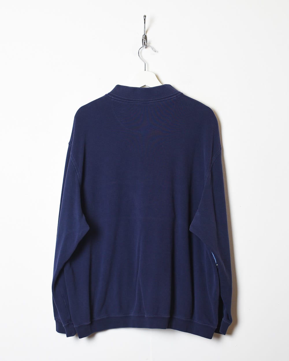 Navy Lacoste 1/4 Zip Collared Sweatshirt - Large