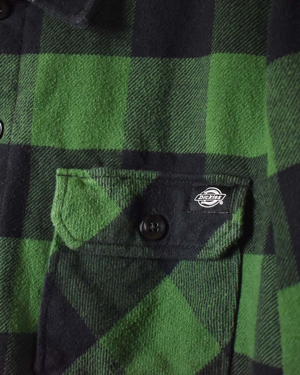 Green Dickies Flannel Shirt - Medium