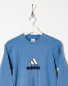 Blue Adidas Long Sleeved T-Shirt - Small