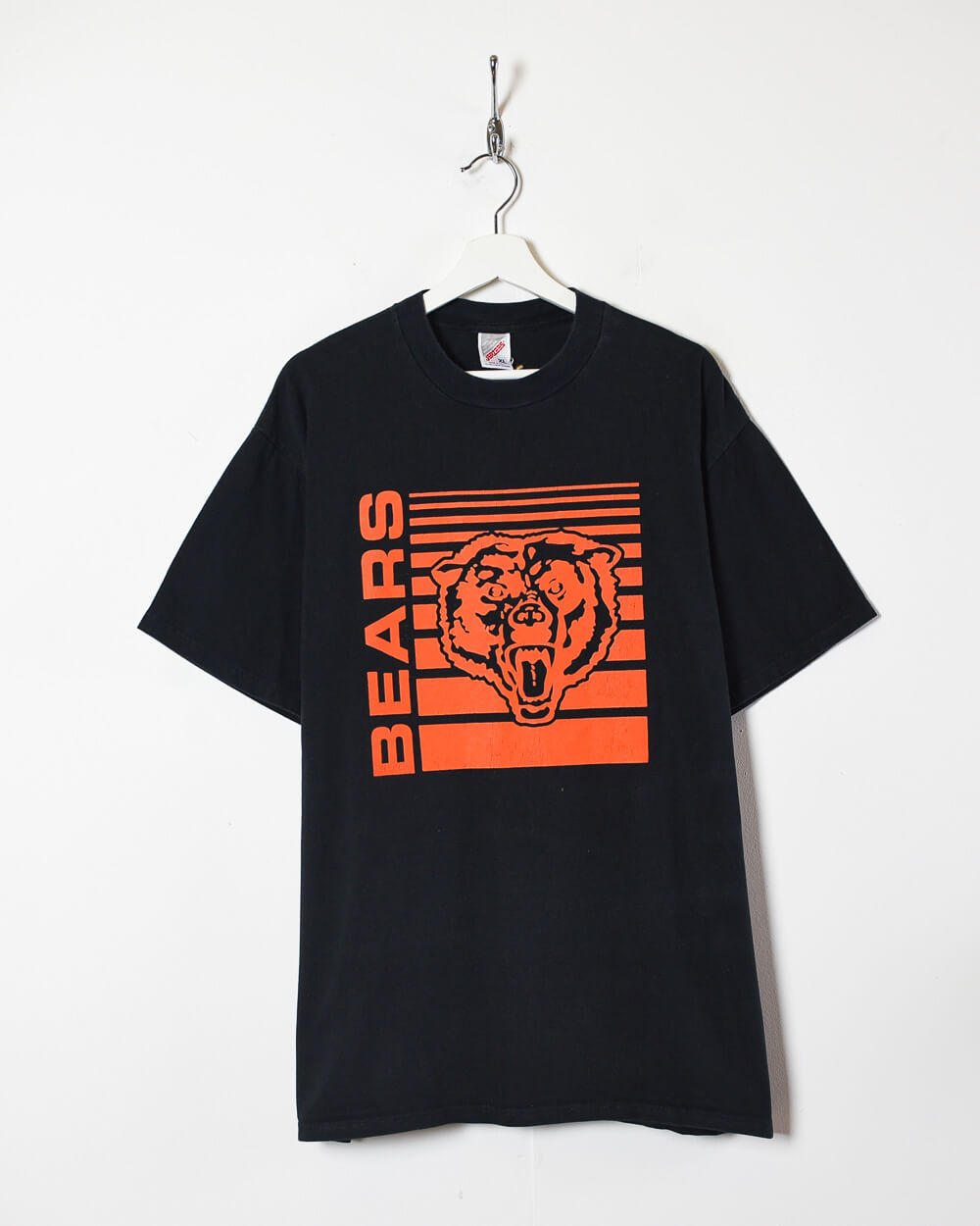 Vintage 90s Black Jerzees Chicago Bears T-Shirt - X-Large Cotton