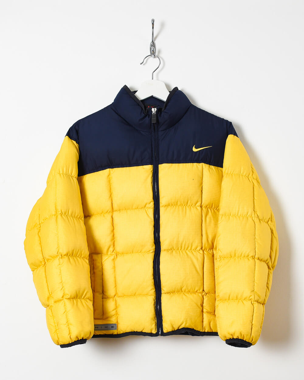Yellow Nike Women's Puffer Jacket - Large