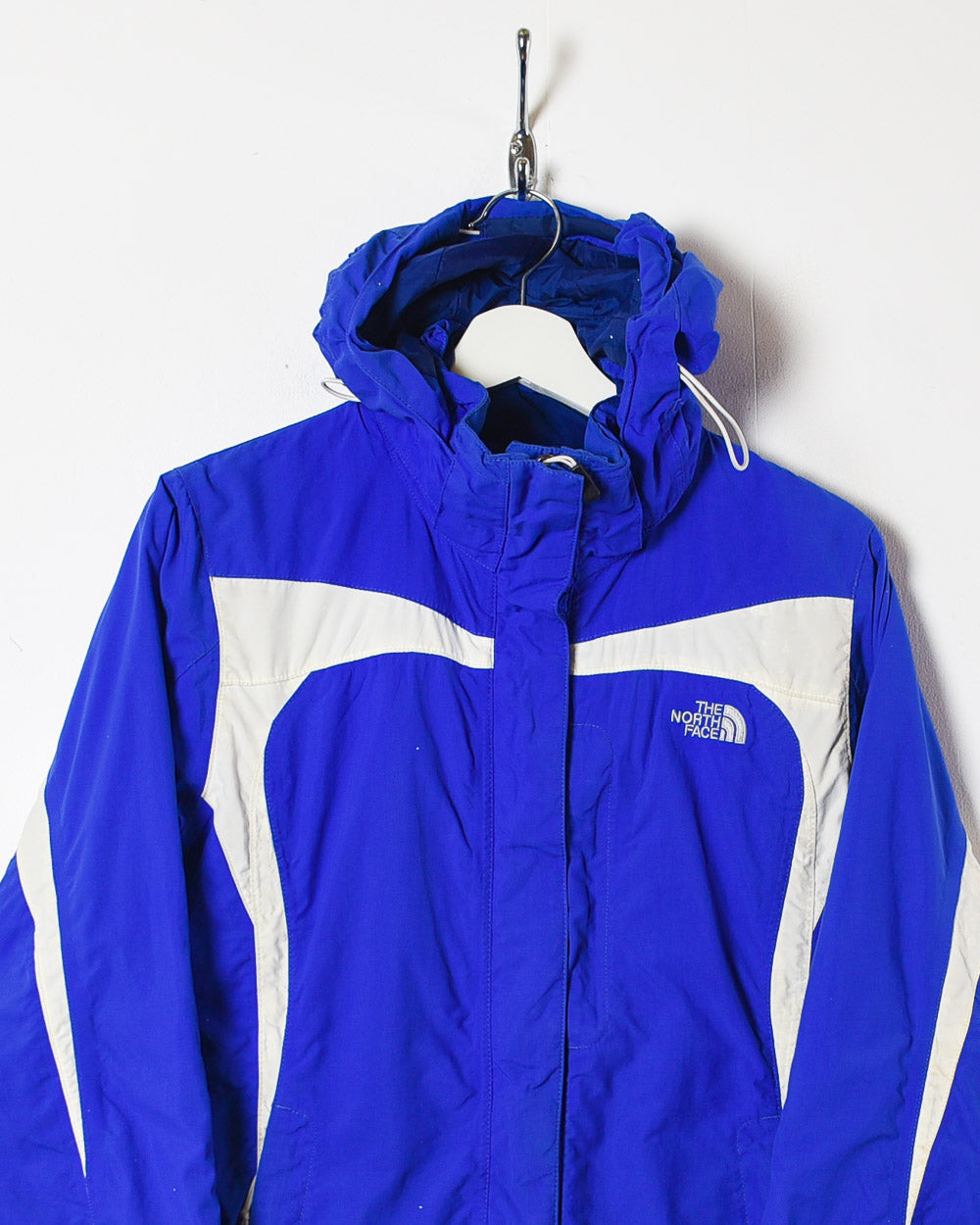 Blue The North Face Women's Hooded Windbreaker Jacket - Small 