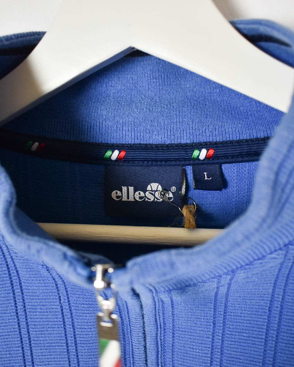 Blue Ellesse 1/4 Zip Sweatshirt - Large
