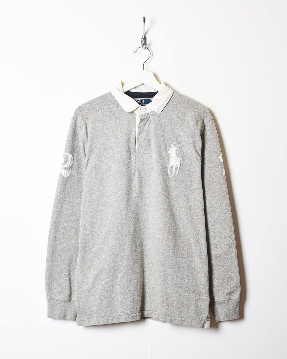 Stone Polo Ralph Lauren Rugby Shirt - Medium