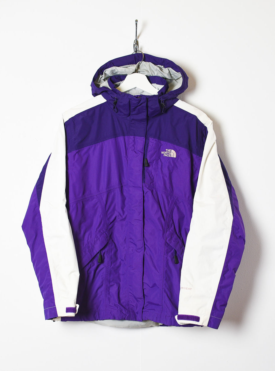 Purple The North Face HyVent Hooded Windbreaker Jacket - Medium Women's
