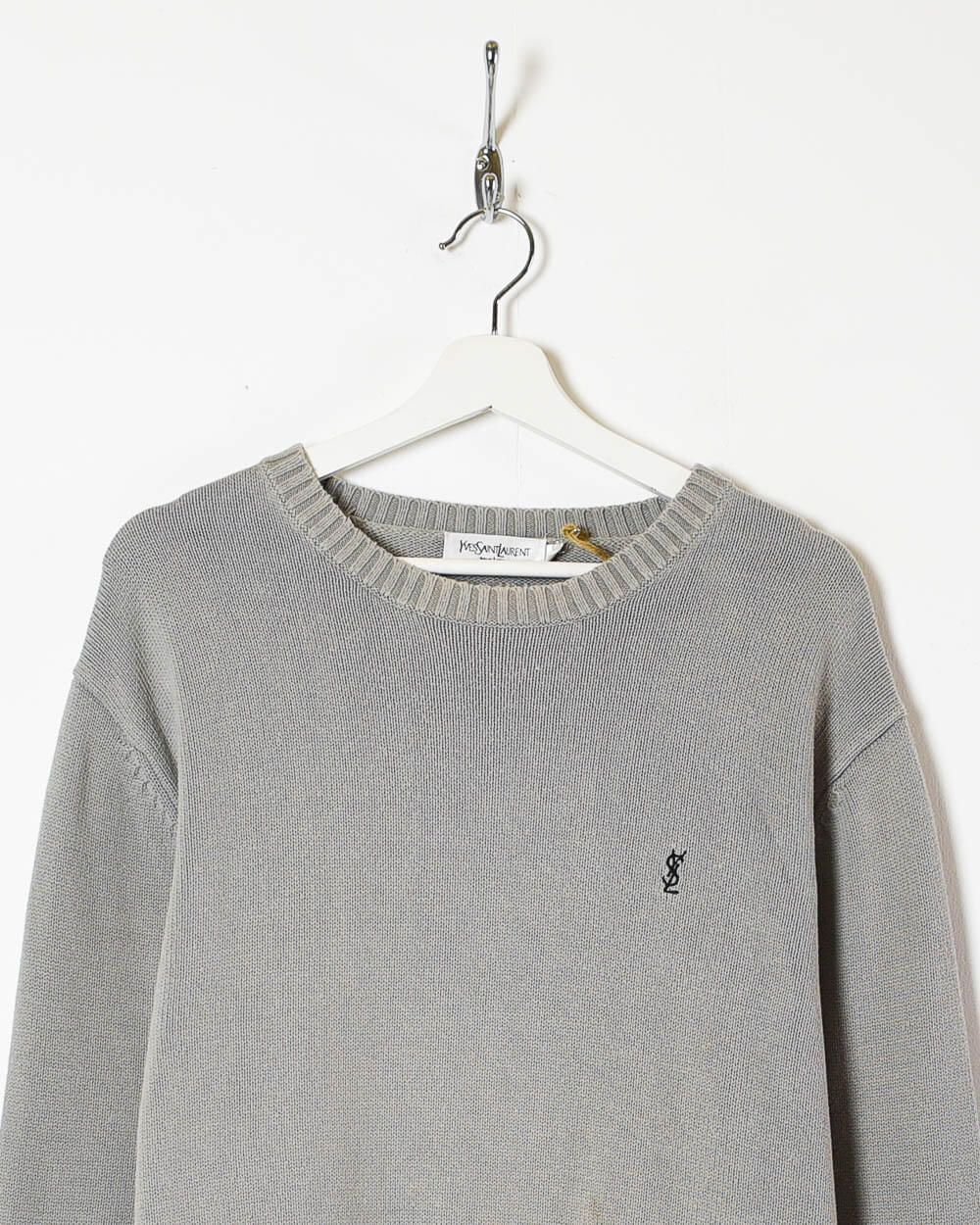 Stone Yves Saint Laurent Knitted Sweatshirt - Medium