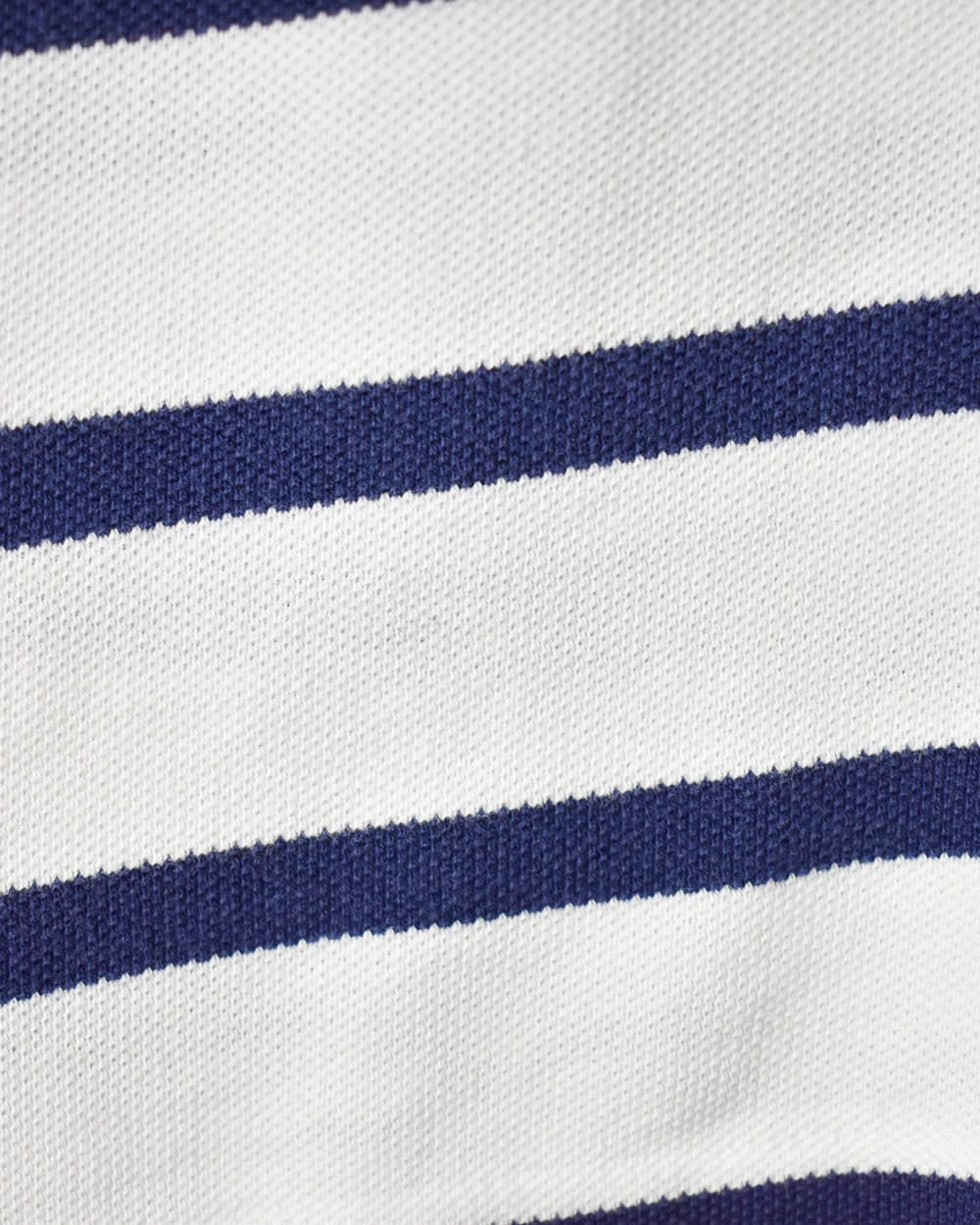 White Polo Sport Ralph Lauren Striped Long Sleeved Polo Shirt - X-Large