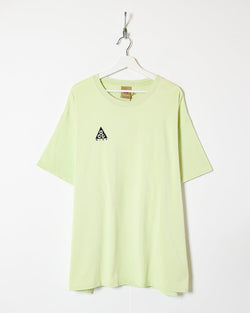 Vintage 10s+ Cotton Plain Green Nike ACG T-Shirt - XX-Large– Domno