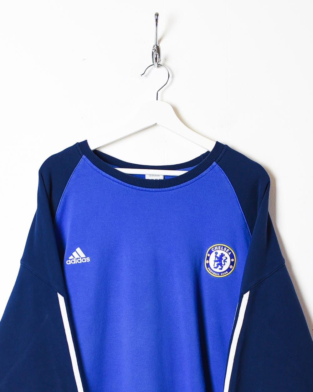 Blue Adidas Chelsea Warmup Sweatshirt - XX-Large