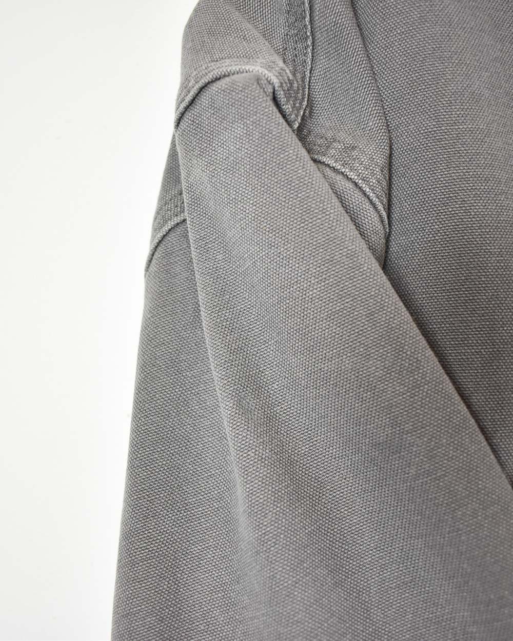 Grey Carhartt Flannel Lined Workwear Shirt - Medium