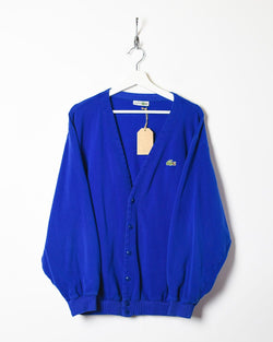 Vintage 90s Blue Chemise Lacoste Button Down Cardigan - Large