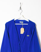 Blue Chemise Lacoste Button Down Cardigan - Large